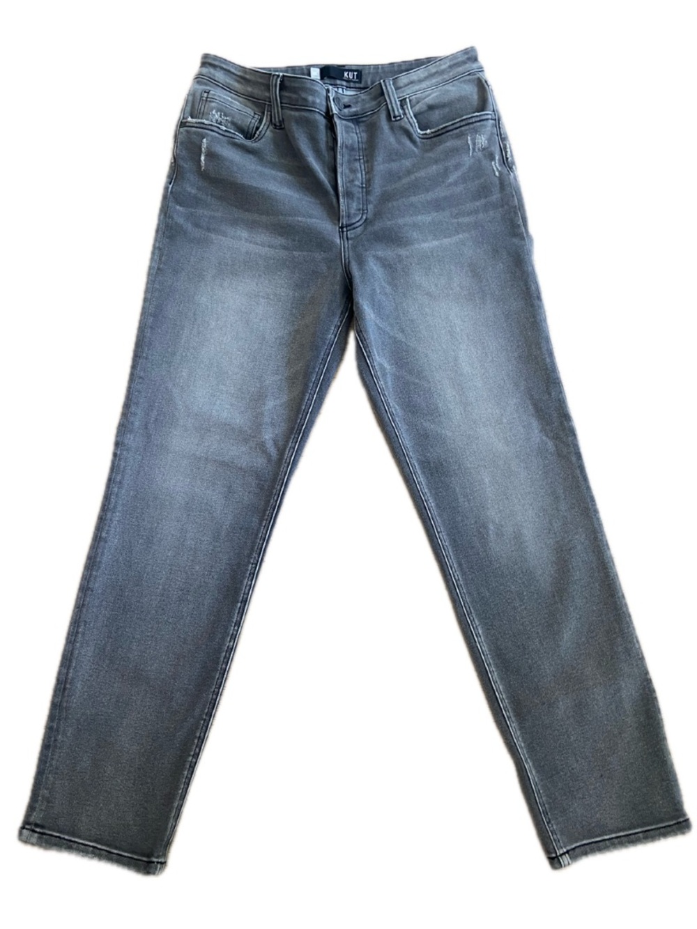 KUT FROM THE KLOTH Naomi Jeans 12 Long Grey High Rise Girlfriend Straight